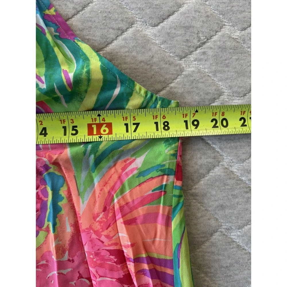 Lilly Pulitzer Dress Womens XS Multicolor Floral Silk Halter Maxi Beach Sundress - Picture 7 of 7
